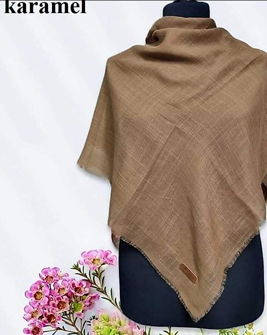 Flamlı pamuklu eşarp