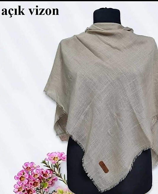 Flamlı pamuklu eşarp