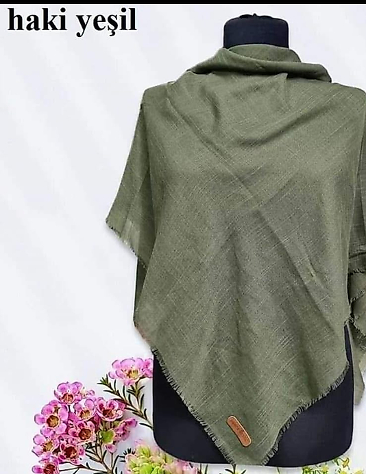 Flamlı pamuklu eşarp