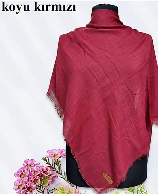 Flamlı pamuklu eşarp